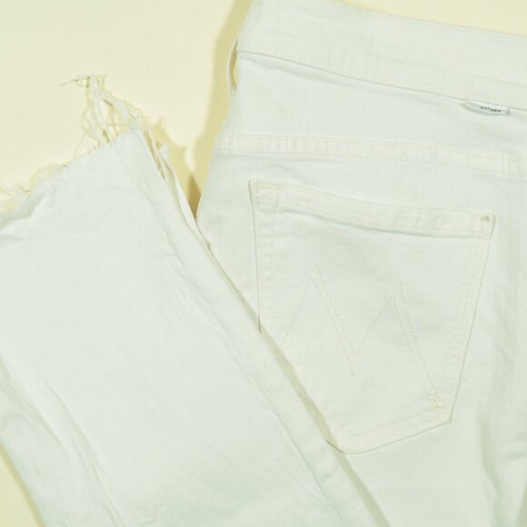 Mother The Rascal Ankle Snippet Womens 28 Ivory Whipping The Cream - Picture 1 of 9